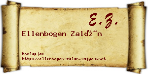 Ellenbogen Zalán névjegykártya