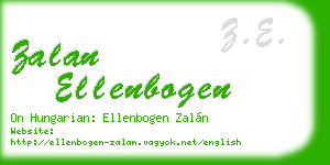 zalan ellenbogen business card